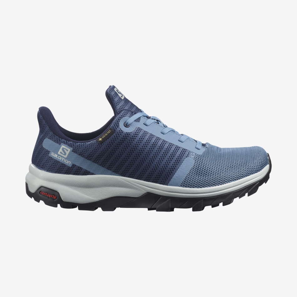Women's Hiking Shoes Outbound Prism Gore-Blue-Denim-Pearl Blue - Image 1