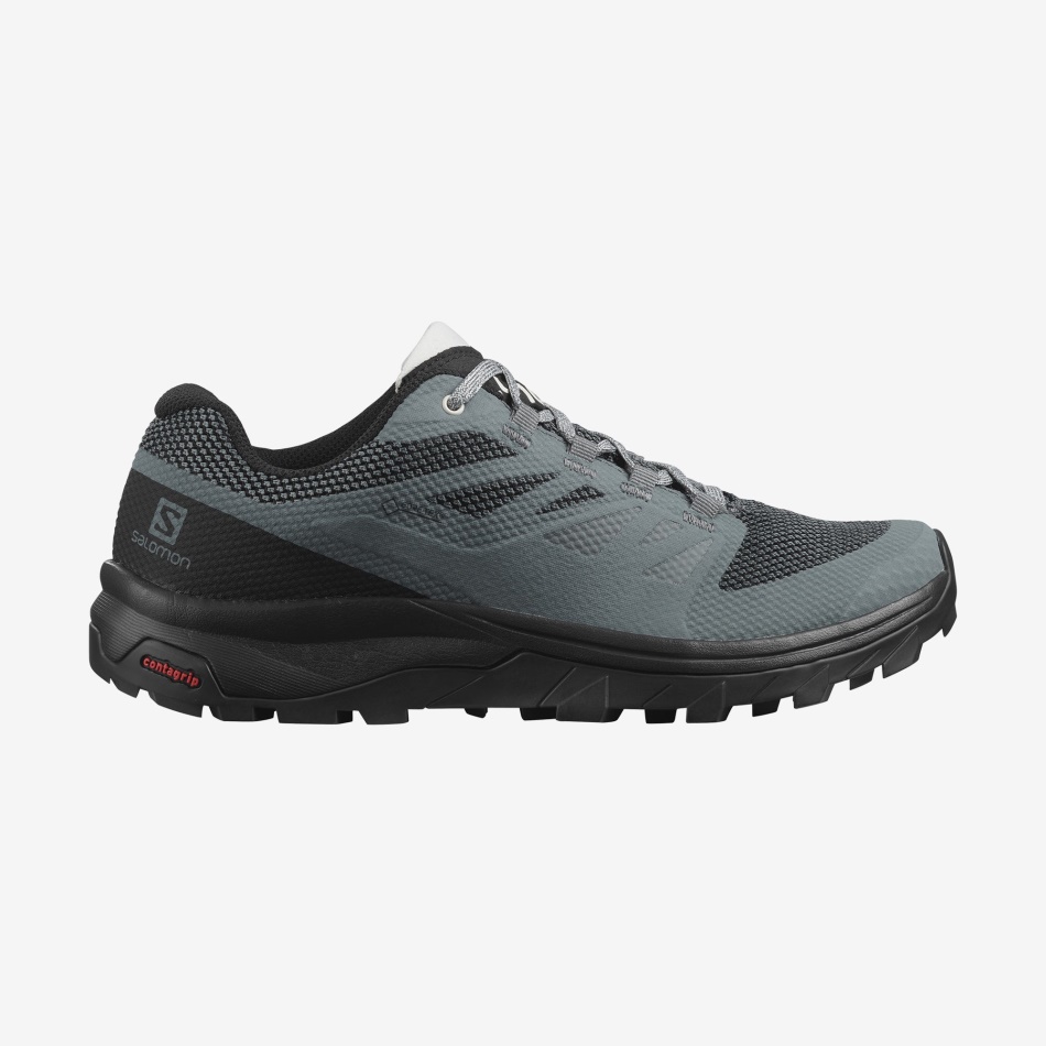 Women's Hiking Shoes Outline Gore-Tex Stormy Weather-Black-Rock - Image 1