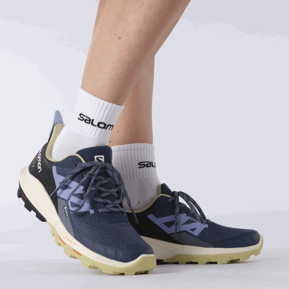 Women's Hiking Shoes Outpulse Gore-Tex Mood Indigo-Green-Easter Egg - Image 8