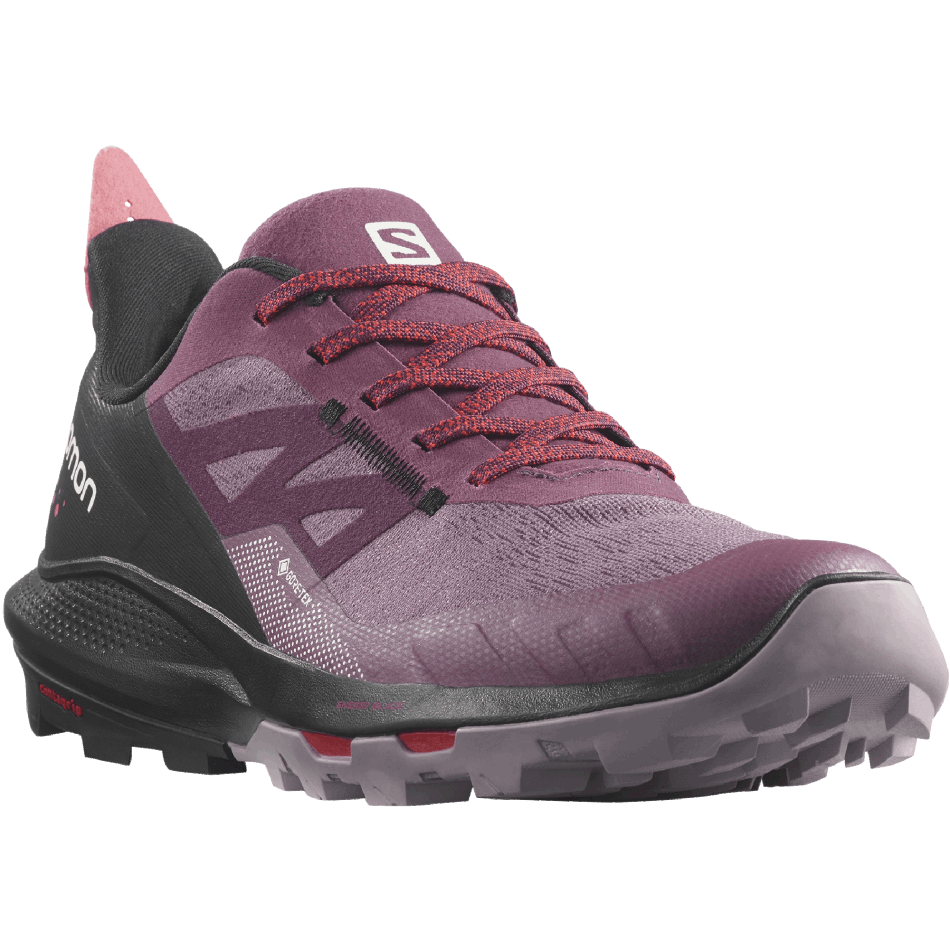Women's Hiking Shoes Outpulse Gore-Tex Tulipwood-Black-Poppy Red - Image 2