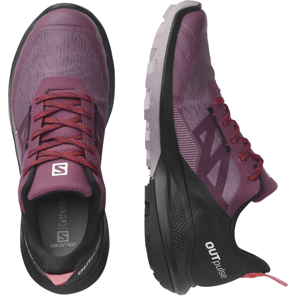 Women's Hiking Shoes Outpulse Gore-Tex Tulipwood-Black-Poppy Red - Image 6