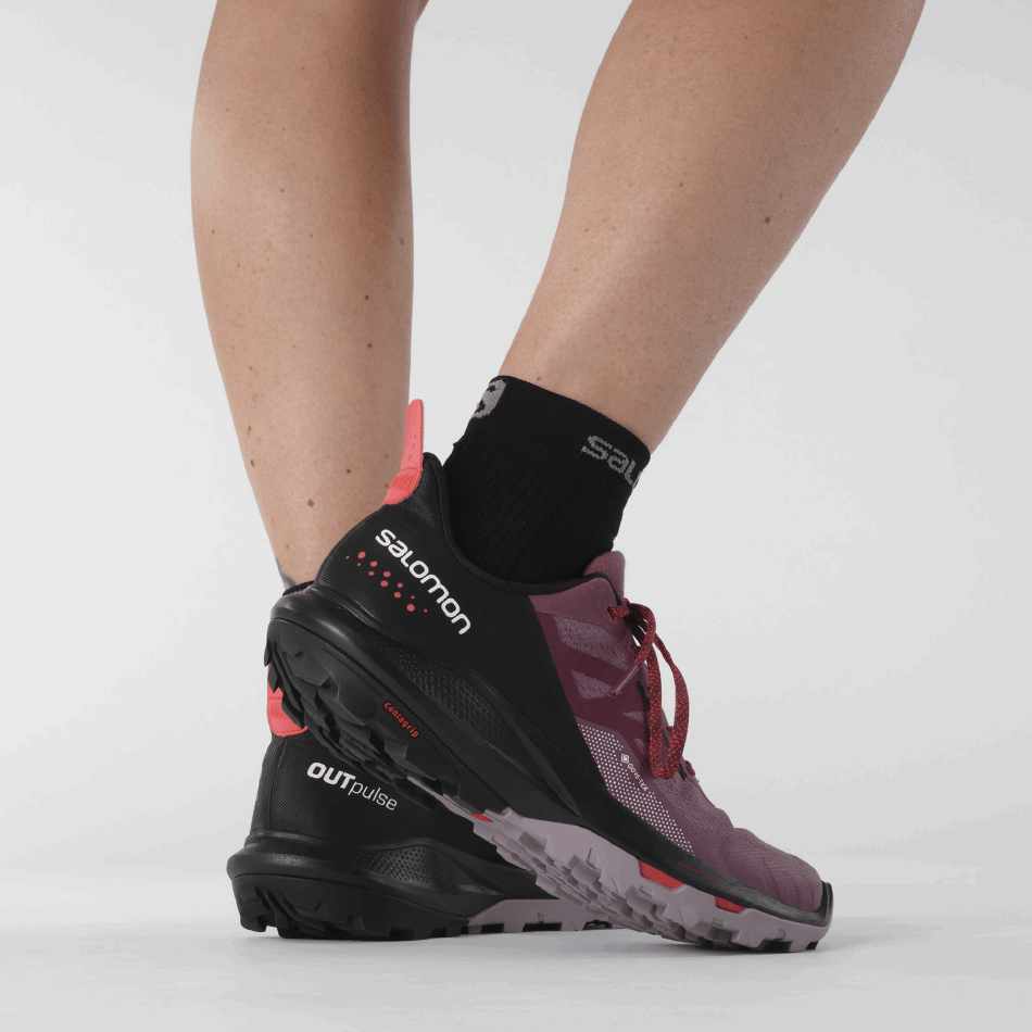 Women's Hiking Shoes Outpulse Gore-Tex Tulipwood-Black-Poppy Red - Image 8