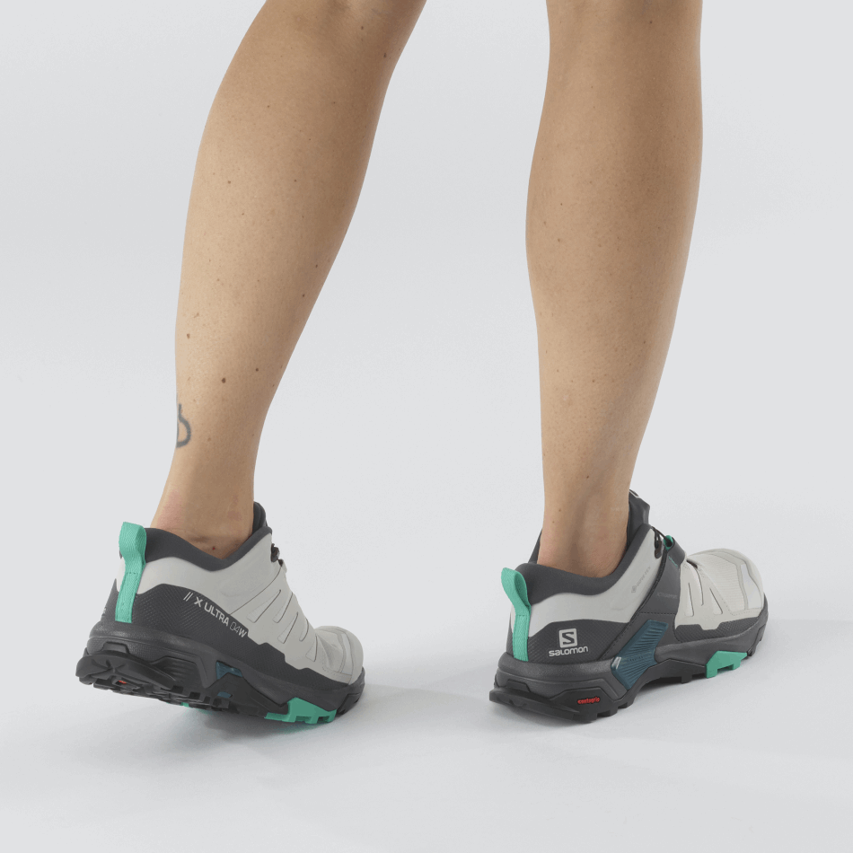 Women's Hiking Shoes X Ultra 4 Gore-Tex Lunar Rock-Ebony-Mint Leaf - Image 7