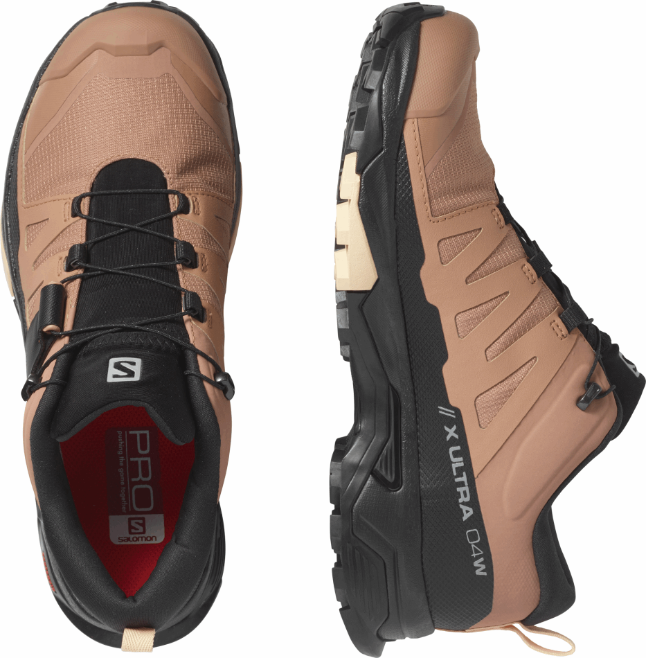 Women's Hiking Shoes X Ultra 4 Gore-Tex Mocha Mousse-Black-Almond Cream - Image 6