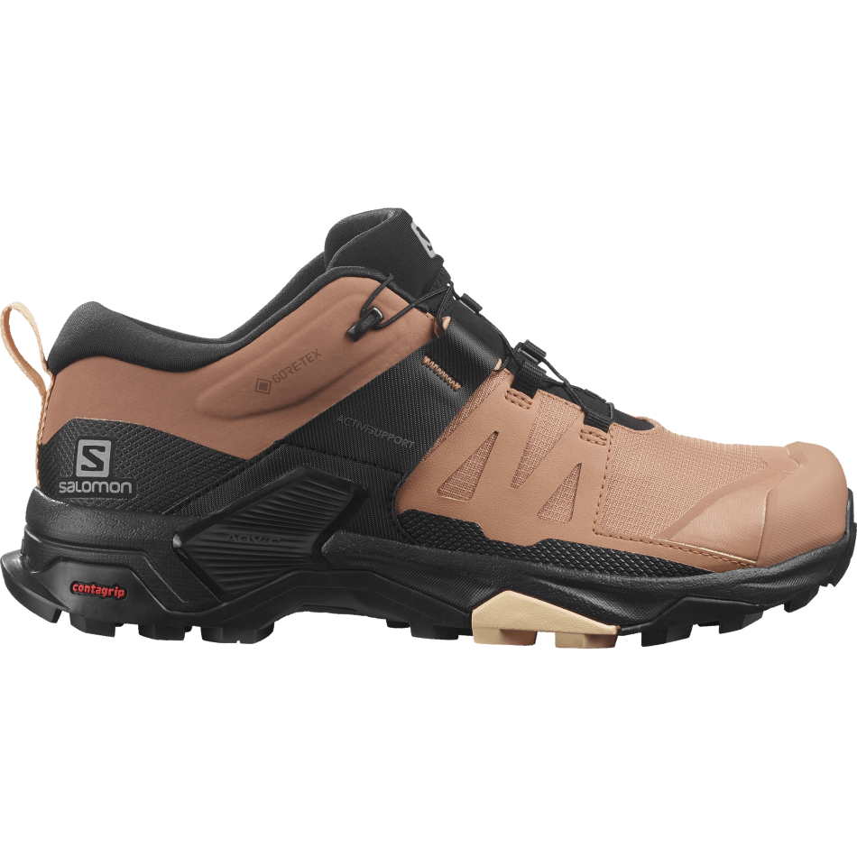 Women's Hiking Shoes X Ultra 4 Gore-Tex Mocha Mousse-Black-Almond Cream - Image 1