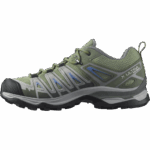 Women's Hiking Shoes X Ultra Pioneer Oil Green-Castor Gray-Blue - Image 5