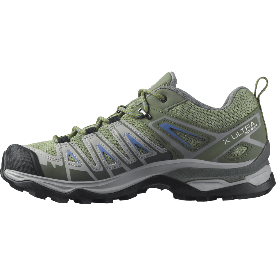 Women's Hiking Shoes X Ultra Pioneer Oil Green-Castor Gray-Blue - Image 5