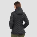 Women's Insulated Jacket Hoodie Essential Xwarm Down Black - Image 2