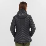 Women's Insulated Jacket Hoodie Essential Xwarm Down Black-He - Image 3
