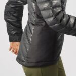 Women's Insulated Jacket Hoodie Essential Xwarm Down Black-He - Image 7