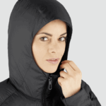 Women's Insulated Jacket Hoodie Essential Xwarm Long Ebony - Image 3