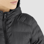 Women's Insulated Jacket Hoodie Essential Xwarm Long Ebony - Image 4