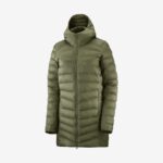 Women's Insulated Jacket Hoodie Essential Xwarm Long Olive Night