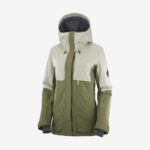 Women's Insulated Jacket Hoodie Proof Light Iron-Olive Night-Sirocco