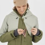 Women's Insulated Jacket Hoodie Proof Light Iron-Olive Night-Sirocco - Image 6