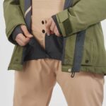 Women's Insulated Jacket Hoodie Proof Light Iron-Olive Night-Sirocco - Image 7