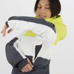 Women's Insulated Jacket Hoodie Slalom Evening Primerose-White-Ebony - Image 7