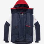 Women's Insulated Jacket Hoodie Slalom Red Chili-White-Night Sky - Image 8