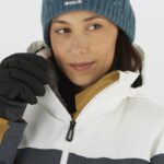 Women's Insulated Jacket Hoodie Slalom White-Ebony-Cumin - Image 5