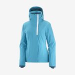Women's Insulated Jacket Hoodie Speed Barrier Reef-White