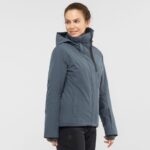 Women's Insulated Jacket Hoodie Speed Ebony-Black - Image 2