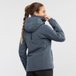 Women's Insulated Jacket Hoodie Speed Ebony-Black - Image 3