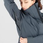 Women's Insulated Jacket Hoodie Speed Ebony-Black - Image 6