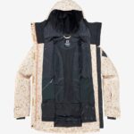 Women's Insulated Jacket Hoodie Stance Cargo Whisper White-Ao - Image 7
