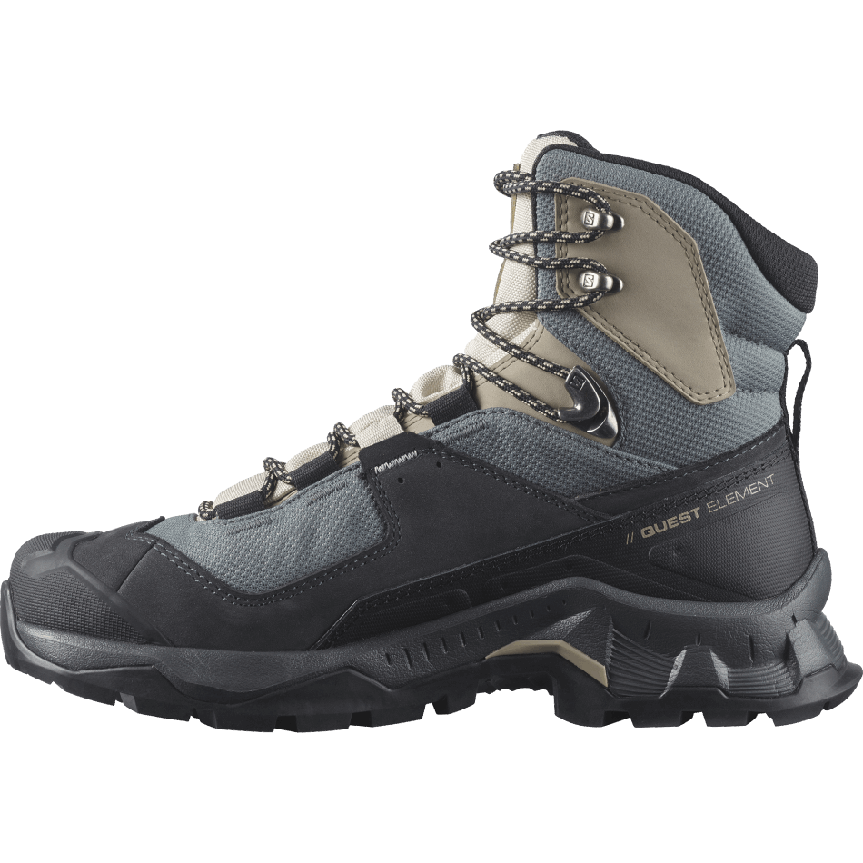 Women's Leather Hiking Boots Quest Element Gore-Tex Ebony-Rainy Day - Image 5