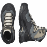 Women's Leather Hiking Boots Quest Element Gore-Tex Ebony-Rainy Day - Image 6