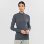 Women's Long Sleeve Baselayer Essential Seamless Ebony - Image 2