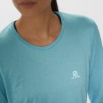 Women's Long Sleeve T-Shirt Agile Crystal Blue-Blue-Heather - Image 4