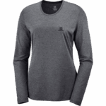 Women's Long Sleeve T-Shirt Agile Ebony-Black-Heather - Image 3