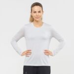 Women's Long Sleeve T-Shirt Agile White-Oyster Mushroom-Heather - Image 2