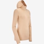 Women's Long Sleeve T-Shirt Hoodie Essential Seamless Sirocco-Shell - Image 4
