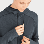 Women's Midlayer Jacket Hoodie Essential Lightwarm Hooded Black - Image 4