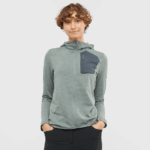 Women's Midlayer Jacket Hoodie Essential Lightwarm Hooded Sedona Sage-Ebony