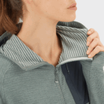 Women's Midlayer Jacket Hoodie Essential Lightwarm Hooded Sedona Sage-Ebony - Image 3