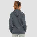 Women's Midlayer Jacket Hoodie Essential Warm Salomon Ebony-Heather - Image 2