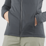 Women's Midlayer Jacket Hoodie Essential Xwarm Ebony - Image 4