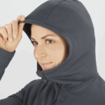 Women's Midlayer Jacket Hoodie Essential Xwarm Ebony - Image 6