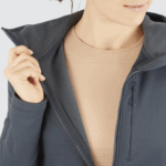 Women's Midlayer Jacket Hoodie Essential Xwarm Ebony - Image 7