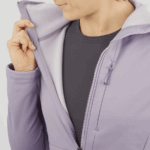 Women's Midlayer Jacket Hoodie Essential Xwarm Lavender Gray - Image 4