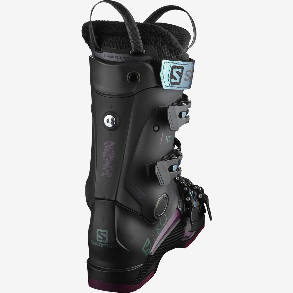 Women's On-Piste Boots S/Pro 100 Black-Burgandy-Shift Green-Blue - Image 2
