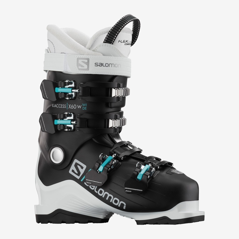 Women's On-Piste Boots X Access X60 Wide Black-White-Scuba Blue - Image 1