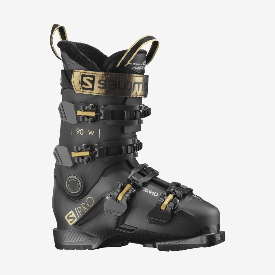 Women's On-Piste Skis S/Pro 90 Belluga-Black-Copper Metallic - Image 1