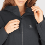 Women's Shell Jacket Essential Waterproof 2.5L Black - Image 3