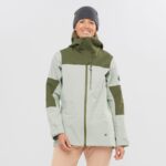 Women's Shell Jacket Stance 3L Wrought Iron-Olive Night - Image 2