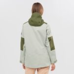 Women's Shell Jacket Stance 3L Wrought Iron-Olive Night - Image 4