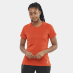 Women's Short Sleeve T-Shirt Cross Run Fiery Red